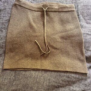 Madewell drawstring mini sweater skirt